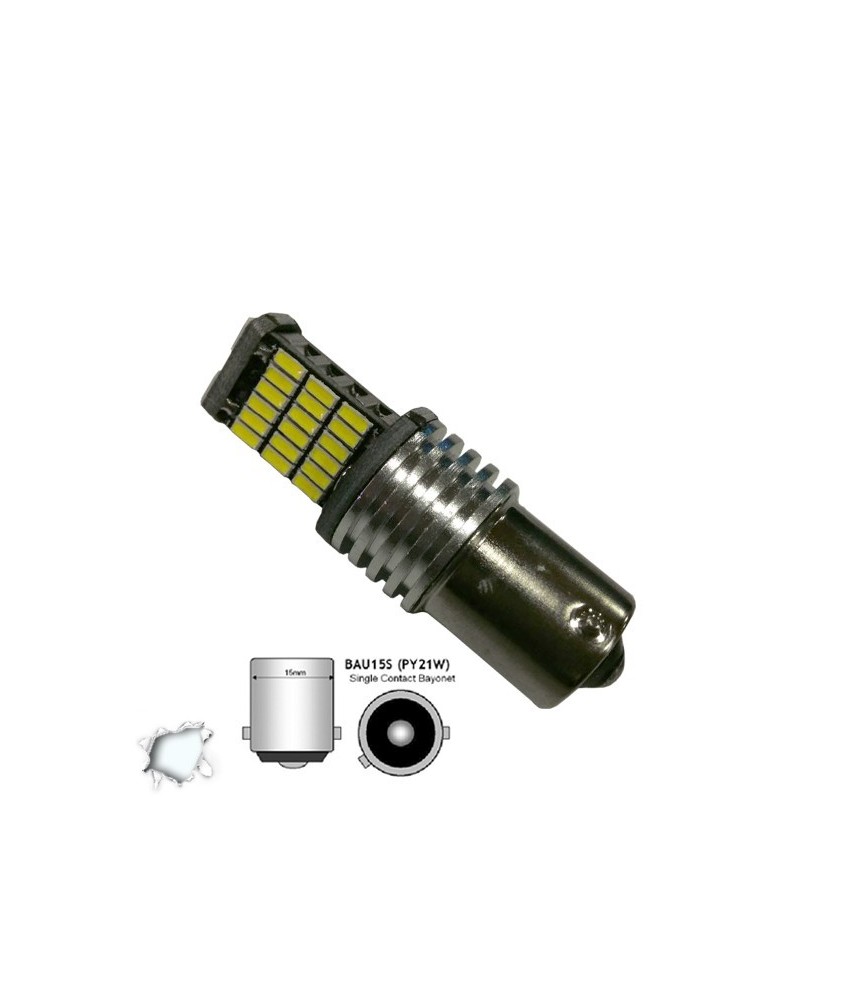Λαμπτήρας BAU15S 45 SMD 4014 Can Bus 12v Ψυχρό 6000k GloboStar 04465